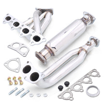 Load image into Gallery viewer, For 1988-2000 Honda Civic D-Series SOHC Engines 4-2-1 Stainless Steel Header + 2.25" High Flow Cat Exhaust Pipe