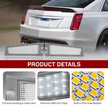 Load image into Gallery viewer, Cadillac CTS Sedan 2008-2010 White SMD LED License Plate Lights Clear Len