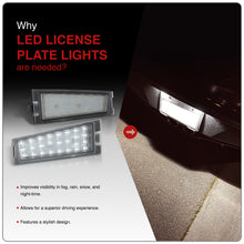 Load image into Gallery viewer, Cadillac CTS Sedan 2008-2010 White SMD LED License Plate Lights Clear Len