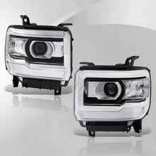 Load image into Gallery viewer, GMC Sierra 1500 2014-2018 / Sierra 2500HD 3500HD 2015-2019 Factory Style Projector Headlights Black Housing Clear Len Clear Reflector (Halogen Models Only)
