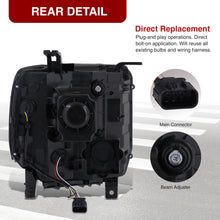 Load image into Gallery viewer, GMC Sierra 1500 2014-2018 / Sierra 2500HD 3500HD 2015-2019 Factory Style Projector Headlights Black Housing Clear Len Clear Reflector (Halogen Models Only)