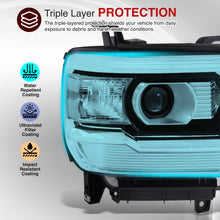 Load image into Gallery viewer, GMC Sierra 1500 2014-2018 / Sierra 2500HD 3500HD 2015-2019 Factory Style Projector Headlights Black Housing Clear Len Clear Reflector (Halogen Models Only)