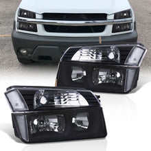 Load image into Gallery viewer, Chevrolet Avalanche (Plastic Body Cladding Models Only) 2002-2006 Factory Style Headlights + Bumpers Black Housing Clear Len Clear Reflector