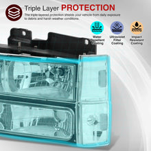 Load image into Gallery viewer, Chevrolet C/K 1500 2500 3500 1988-1993 Factory Style Headlights + Bumpers + Corners Lights Chrome Housing Clear Len Clear Reflector