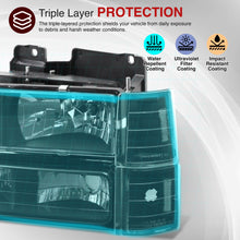 Load image into Gallery viewer, Chevrolet C/K 1500 2500 3500 1988-1993 Factory Style Headlights + Bumpers + Corners Lights Black Housing Clear Len Clear Reflector