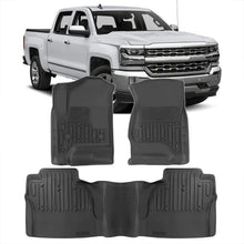 Load image into Gallery viewer, Chevrolet Silverado 1500 2014-2018 / Silverado 2500HD 3500HD 2015-2019 / GMC Sierra 1500 2014-2018 / Sierra 2500HD 3500HD 2015-2019 All Weather Guard 3D Floor Mat Liner (Crew Cab Models Only)
