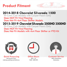 Load image into Gallery viewer, Chevrolet Silverado 1500 2014-2018 / Silverado 2500HD 3500HD 2015-2019 / GMC Sierra 1500 2014-2018 / Sierra 2500HD 3500HD 2015-2019 All Weather Guard 3D Floor Mat Liner (Crew Cab Models Only)