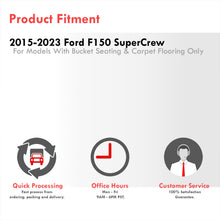 Load image into Gallery viewer, Ford F150 SuperCrew 2015-2023 All Weather Guard 3D Floor Mat Liner (Models With Bucket Seating & Carpet Flooring)