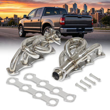 Load image into Gallery viewer, Ford F150 1997-2003 / F250 1997-1999 / Expedition 1997-2002 4.6L V8 Stainless Steel Shorty Exhaust Header