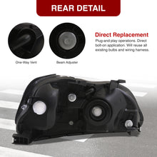 Load image into Gallery viewer, Honda Civic 1999-2000 Factory Style Headlights Chrome Housing Clear Len Clear Reflector