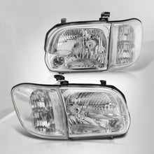 Load image into Gallery viewer, Toyota Tundra (Double Cab / 4 Door Models Only) 2005-2006 / Sequoia 2005-2007 Factory Style Headlights + Corners Chrome Housing Clear Len Clear Reflector