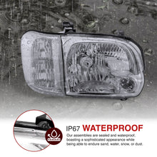 Load image into Gallery viewer, Toyota Tundra (Double Cab / 4 Door Models Only) 2005-2006 / Sequoia 2005-2007 Factory Style Headlights + Corners Chrome Housing Clear Len Clear Reflector