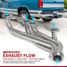 Load image into Gallery viewer, Chevrolet GMC C/K Series 305 5.0L 350 5.7L 1988-1997 Stainless Steel Shorty Exhaust Header