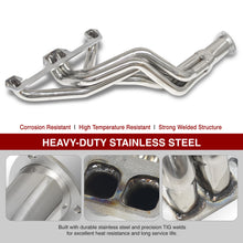 Load image into Gallery viewer, Chrysler Dodge Plymouth Mopar 318 340 360 Small Block SB 5.2L 5.9L 1972-1991 Stainless Steel Long Tube Exhaust Header