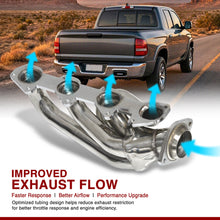 Load image into Gallery viewer, Dodge Ram 1500 5.7L V8 2009-2019 Stainless Steel Shorty Exhaust Header