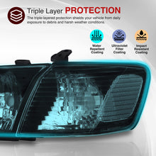 Load image into Gallery viewer, Toyota Camry 2000-2001 Factory Style Headlights + Corners Black Housing Clear Len Clear Reflector
