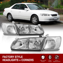 Load image into Gallery viewer, Toyota Camry 2000-2001 Factory Style Headlights + Corners Chrome Housing Clear Len Clear Reflector