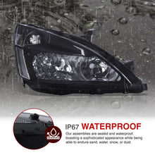 Load image into Gallery viewer, Honda Accord 2003-2007 Factory Style Headlights Black Housing Clear Len Clear Reflector