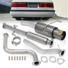 Load image into Gallery viewer, Honda Accord Coupe & Sedan 2.2L I4 1990-1993 N1 Style Stainless Steel Catback Exhaust System Gunmetal (Piping: 2.25" / 57mm | Tip: 4.5")