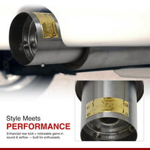 Load image into Gallery viewer, Honda Accord Coupe & Sedan 2.2L I4 1990-1993 N1 Style Stainless Steel Catback Exhaust System Gunmetal (Piping: 2.25" / 57mm | Tip: 4.5")