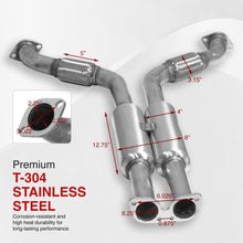 Load image into Gallery viewer, Infiniti G35 Coupe 2003-2007 / Nissan 350Z 2003-2009 Hi-Power Style Oval Dual Tip Stainless Steel Catback Exhaust System Gunmetal (Piping: 2.25" / 58mm | Tip: 4.0")
