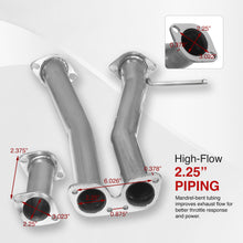 Load image into Gallery viewer, Infiniti G35 Coupe 2003-2007 / Nissan 350Z 2003-2009 Hi-Power Style Oval Dual Tip Stainless Steel Catback Exhaust System Gunmetal (Piping: 2.25" / 58mm | Tip: 4.0")