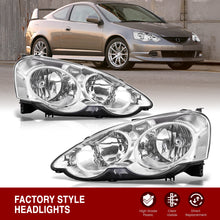 Load image into Gallery viewer, Acura RSX 2002-2004 Factory Style Headlights Chrome Housing Clear Len Clear Reflector
