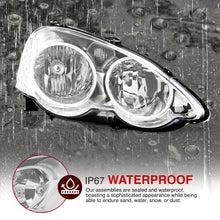 Load image into Gallery viewer, Acura RSX 2002-2004 Factory Style Headlights Chrome Housing Clear Len Clear Reflector