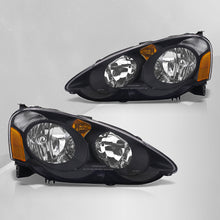 Load image into Gallery viewer, Acura RSX 2002-2004 Factory Style Headlights Black Housing Clear Len Amber Reflector