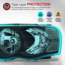 Load image into Gallery viewer, Dodge Ram 1500 Truck 2002-2005 / 2500 3500 Truck 2003-2005 Factory Style Headlights Black Housing Clear Len Amber Reflector