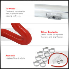 Load image into Gallery viewer, Audi A4 B5 1996-2001 / Volkswagen Passat B5 1998-2001 1.8T Bolt-On Aluminum Polished Piping Kit + Red Couplers