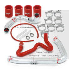 Load image into Gallery viewer, Audi A4 B5 1996-2001 / Volkswagen Passat B5 1998-2001 1.8T Bolt-On Aluminum Polished Piping Kit + Red Couplers