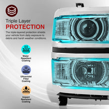 Load image into Gallery viewer, Chevrolet Silverado 1500 2014-2015 Factory Style Projector Headlights Chrome Housing Clear Len Clear Reflector