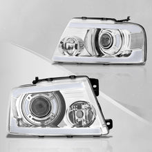 Load image into Gallery viewer, Ford F150 2004-2008 LED DRL Bar Projector Headlights Chrome Housing Clear Len Clear Reflector