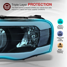 Load image into Gallery viewer, Dodge Ram 1500 2002-2005 / Ram 2500 3500 2003-2005 LED DRL Bar Projector Headlights Black Housing Clear Len Clear Reflector