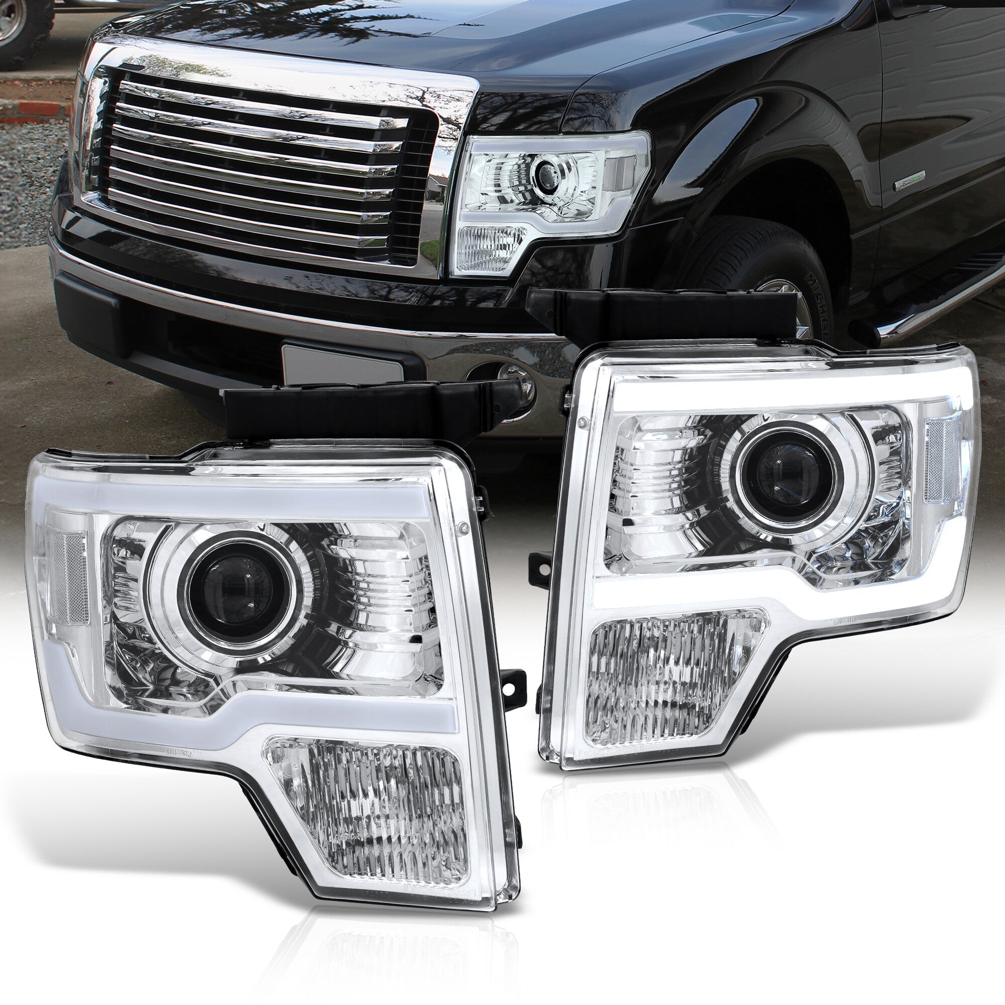 AKKON - Fit 2021 2022 2023 Ford F150 21-23 Pickup Truck Quad LED DRL W/o Adaptive - Foto 8