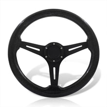 Load image into Gallery viewer, Universal 350mm Wood Grain Style Aluminum Steering Wheel Black Center Metallic Black Wood