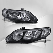 Load image into Gallery viewer, Honda Civic Sedan 2006-2011 Factory Style Headlights Black Housing Clear Len Clear Reflector