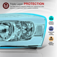 Load image into Gallery viewer, Dodge Ram 1500 2006-2008 / Ram 2500 3500 2006-2009 LED DRL Bar Factory Style Headlights Chrome Housing Clear Len Clear Reflector