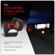 Load image into Gallery viewer, Chevrolet Silverado Tahoe Suburban 1999-2013 / GMC Sierra Yukon 1999-2013 / Cadillac Escalade 2002-2006 White & Red Bar SMD LED License Plate Lights Clear Len