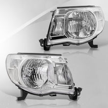 Load image into Gallery viewer, Toyota Tacoma 2005-2011 Factory Style Headlights Chrome Housing Clear Len Clear Reflector