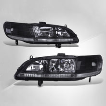 Load image into Gallery viewer, Honda Accord 1998-2002 Factory Style Headlights Black Housing Clear Len Clear Reflector