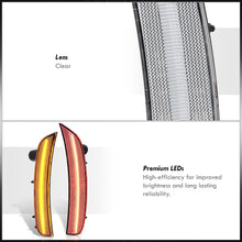 Load image into Gallery viewer, Fiat 500 500e 2011-2019 4 Piece Front Amber & Rear Red LED Side Marker Lights Clear Len (Does not fit Lounge, Pop, Turbo, & Abarth)