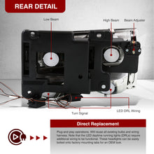 Load image into Gallery viewer, Chevrolet C/K 1500 2500 3500 1994-1998 LED DRL Bar Factory Style Headlights + Bumpers + Corners Black Housing Clear Len Clear Reflector