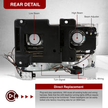 Load image into Gallery viewer, Chevrolet C/K 1500 2500 3500 1994-1998 LED DRL Bar Factory Style Headlights + Bumpers + Corners Chrome Housing Clear Len Clear Reflector