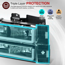 Load image into Gallery viewer, Chevrolet C/K 1500 2500 3500 1988-1993 LED DRL Bar Factory Style Headlights + Bumpers + Corners Chrome Housing Clear Len Clear Reflector