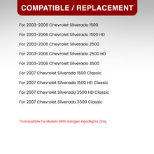 Load image into Gallery viewer, Chevrolet Silverado 2003-2006 LED DRL Bar Factory Style Headlights + Bumpers Chrome Housing Clear Len Clear Reflector