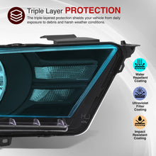 Load image into Gallery viewer, Ford Mustang 2010-2014 Factory Style Headlights Black Housing Clear Len Clear Reflector