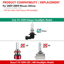 Load image into Gallery viewer, Nissan Altima Sedan 2007-2009 Factory Style Headlights Chrome Housing Clear Len Clear Reflector (Halogen Models Only)