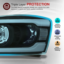 Load image into Gallery viewer, Dodge Ram 1500 2006-2008 / Ram 2500 3500 2006-2009 LED DRL Bar Projector Headlights Black Housing Clear Len Clear Reflector
